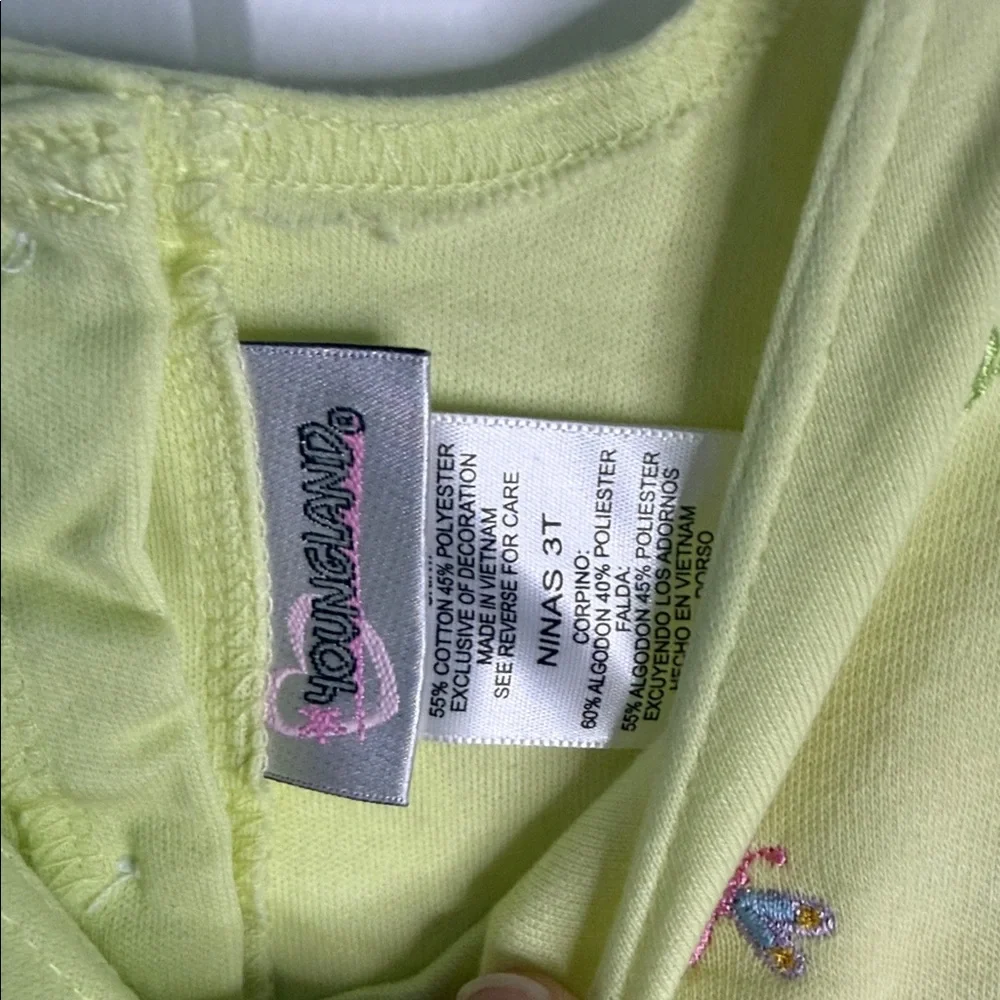 Youngland Yellow and Pink Floral Kids Dress - Picture 5 of 5